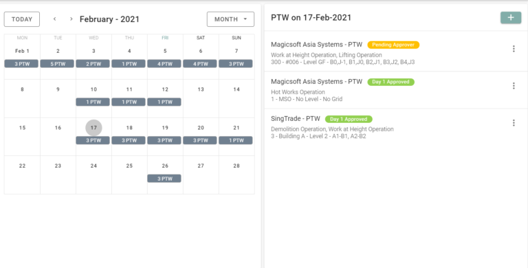 E-PTW Calendar