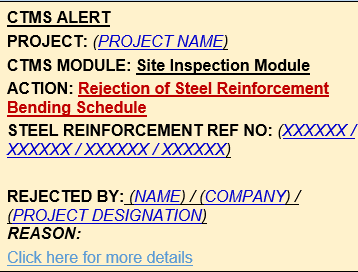 SteelReinforcementBendingRejected