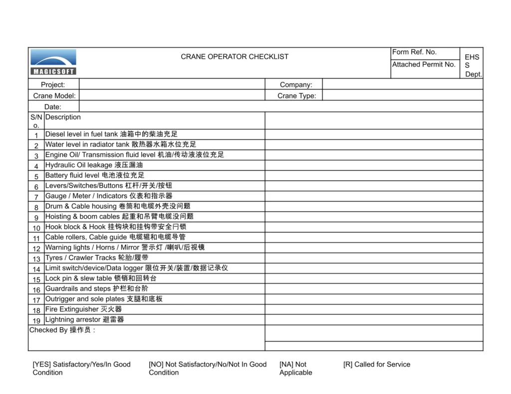 Crane Operator Checklist - Company C.docx