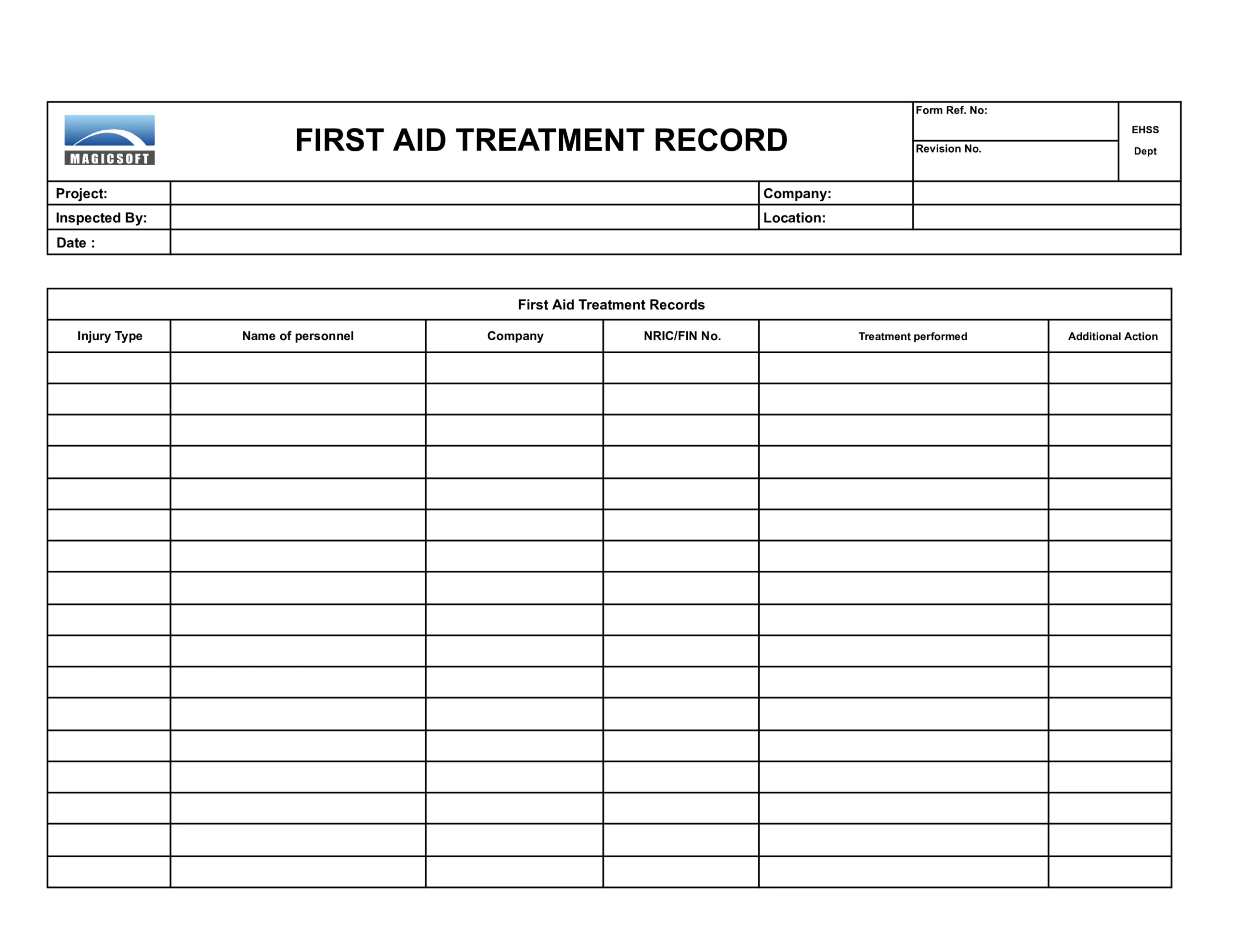 First Aid Treatment Records
