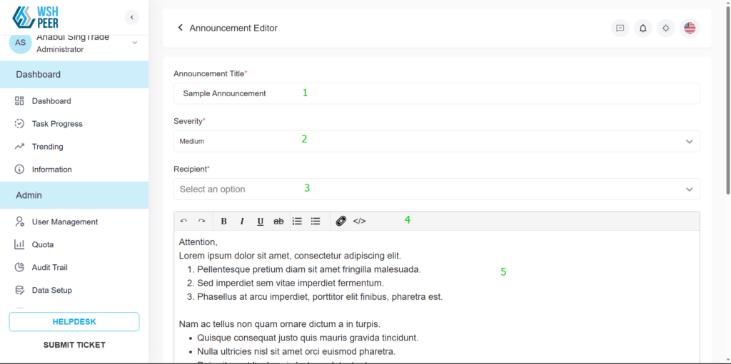Announcement Management (2) - PEER